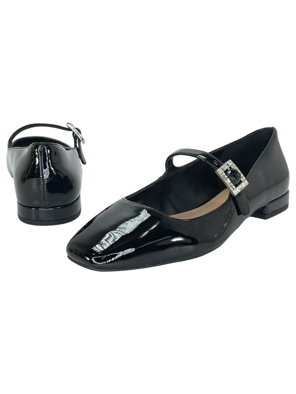 ON 34th Saadet Black Patent Leather Womens Mary Jane Flats Size 8M - Picture 9 of 13